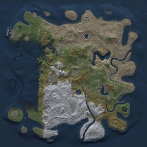 Thumbnail Rust Map: Procedural Map, Size: 4200, Seed: 128244871, 13 Monuments