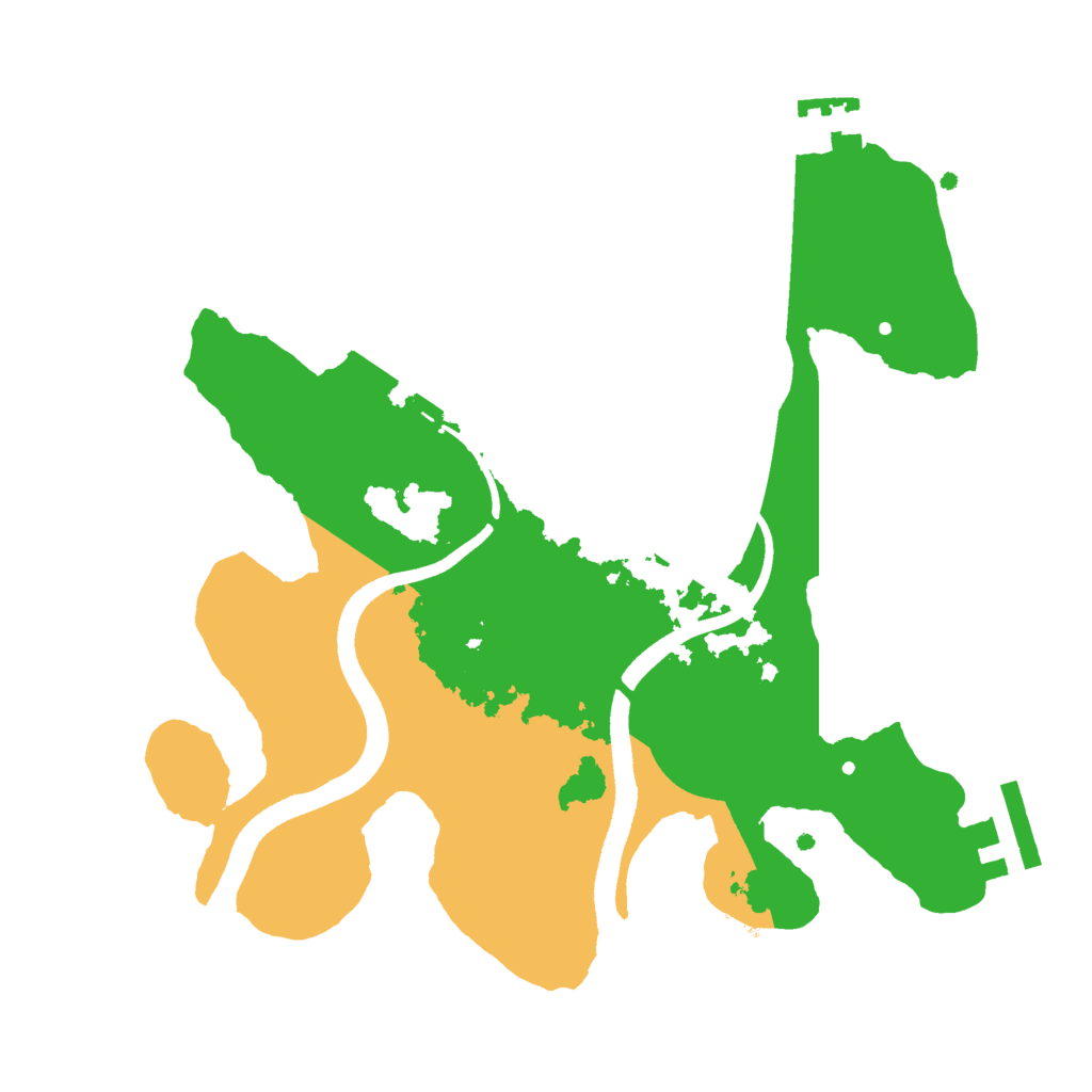 Biome Rust Map: Procedural Map, Size: 2500, Seed: 254643055