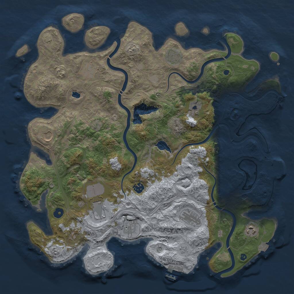 Rust Map: Procedural Map, Size: 4350, Seed: 15012026, 17 Monuments