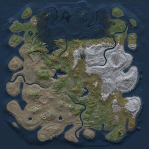 Thumbnail Rust Map: Procedural Map, Size: 4650, Seed: 186533423, 17 Monuments