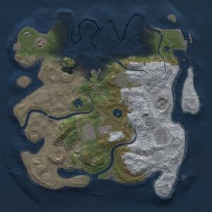 Thumbnail Rust Map: Procedural Map, Size: 3500, Seed: 1586522937, 14 Monuments