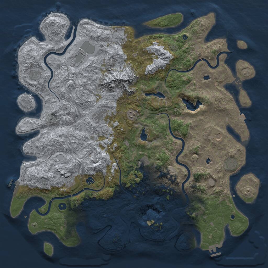 Rust Map: Procedural Map, Size: 5200, Seed: 1879536892, 17 Monuments