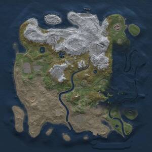 Thumbnail Rust Map: Procedural Map, Size: 3750, Seed: 1003319440, 16 Monuments