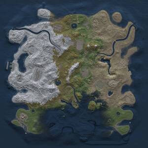 Thumbnail Rust Map: Procedural Map, Size: 4000, Seed: 1530838509, 15 Monuments