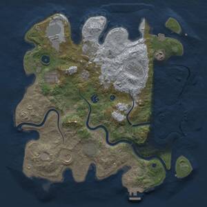 Thumbnail Rust Map: Procedural Map, Size: 3750, Seed: 353860885, 15 Monuments