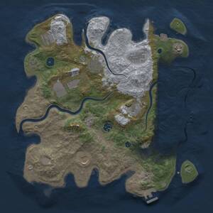 Thumbnail Rust Map: Procedural Map, Size: 3750, Seed: 353860885, 16 Monuments