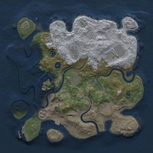 Thumbnail Rust Map: Procedural Map, Size: 3500, Seed: 661949635, 14 Monuments