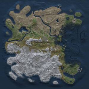 Thumbnail Rust Map: Procedural Map, Size: 4250, Seed: 2091684809, 17 Monuments