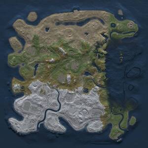 Thumbnail Rust Map: Procedural Map, Size: 4500, Seed: 1126233125, 17 Monuments