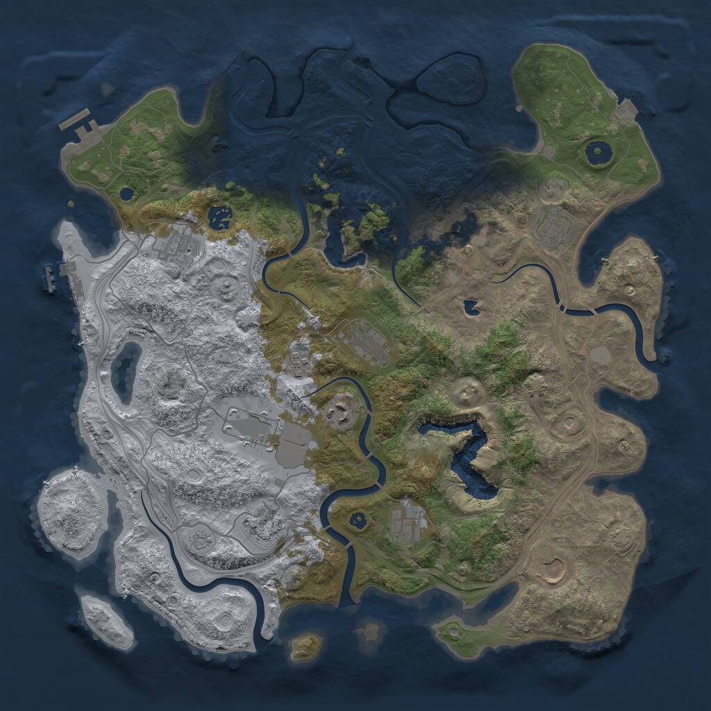 Rust Map: Procedural Map, Size: 4250, Seed: 236837333, 17 Monuments