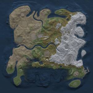 Thumbnail Rust Map: Procedural Map, Size: 3750, Seed: 1621320220, 16 Monuments