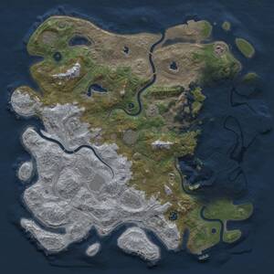 Thumbnail Rust Map: Procedural Map, Size: 4500, Seed: 564816398, 15 Monuments