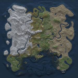 Thumbnail Rust Map: Procedural Map, Size: 5100, Seed: 1514478786, 17 Monuments
