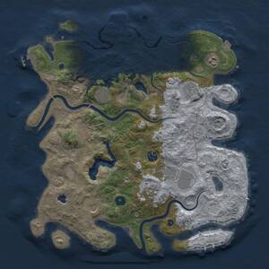 Thumbnail Rust Map: Procedural Map, Size: 4000, Seed: 35300, 14 Monuments