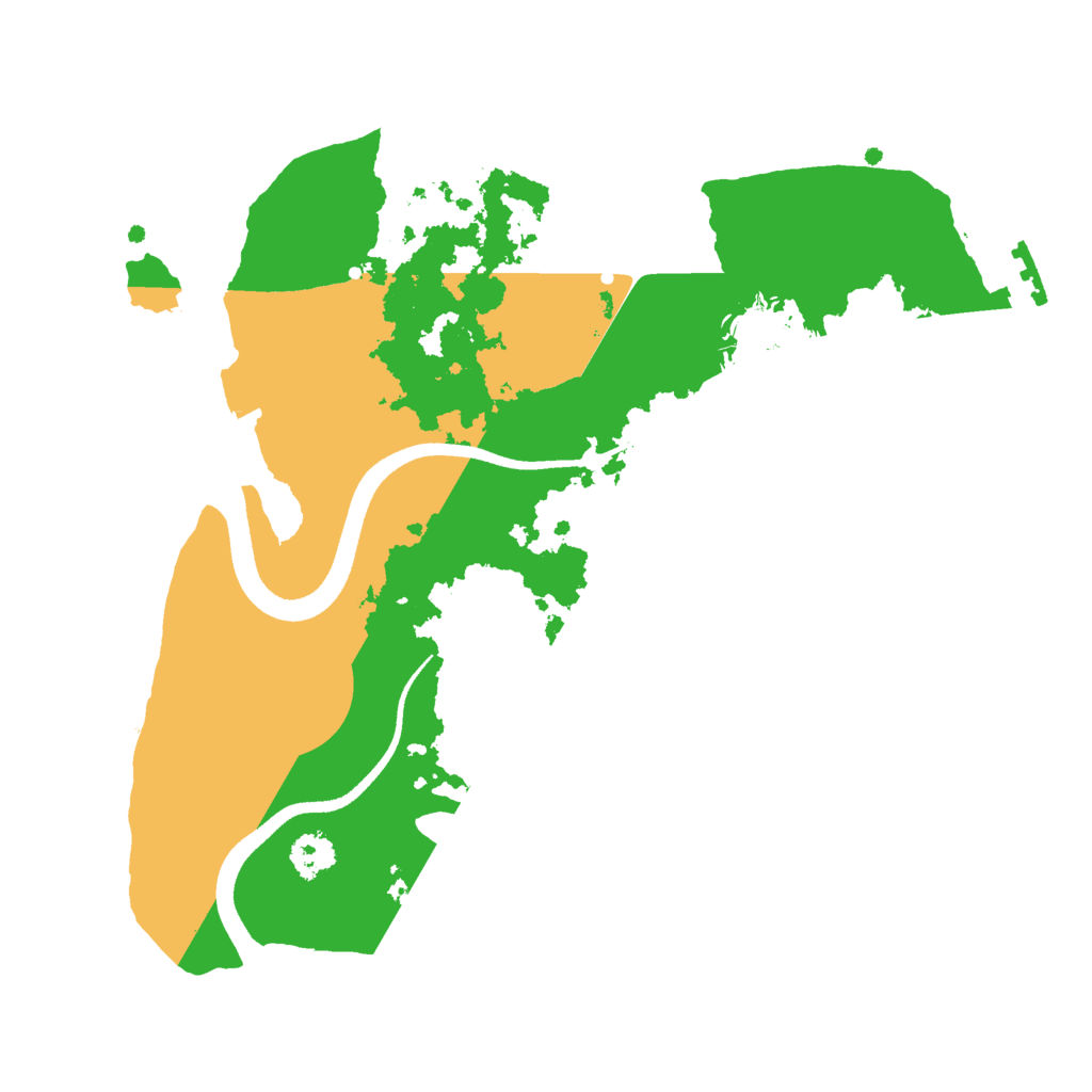 Biome Rust Map: Procedural Map, Size: 2500, Seed: 2004859491