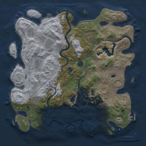 Thumbnail Rust Map: Procedural Map, Size: 4300, Seed: 1230980833, 15 Monuments