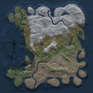 Thumbnail Rust Map: Procedural Map, Size: 4250, Seed: 1887998108, 16 Monuments
