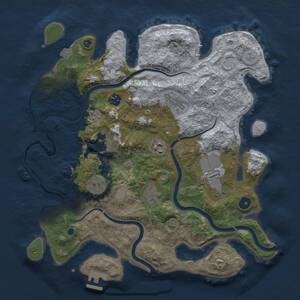 Thumbnail Rust Map: Procedural Map, Size: 3750, Seed: 840707779, 14 Monuments