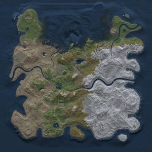 Thumbnail Rust Map: Procedural Map, Size: 4250, Seed: 2091302055, 16 Monuments