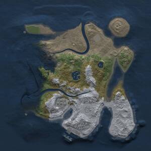 Thumbnail Rust Map: Procedural Map, Size: 2500, Seed: 1297202964, 7 Monuments