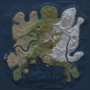 Thumbnail Rust Map: Procedural Map, Size: 3500, Seed: 535985131, 14 Monuments