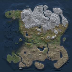 Thumbnail Rust Map: Procedural Map, Size: 4250, Seed: 516161006, 16 Monuments
