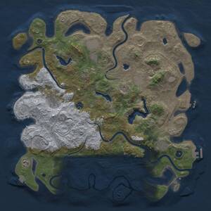 Thumbnail Rust Map: Procedural Map, Size: 4500, Seed: 965570088, 16 Monuments