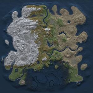 Thumbnail Rust Map: Procedural Map, Size: 4250, Seed: 1150375517, 16 Monuments