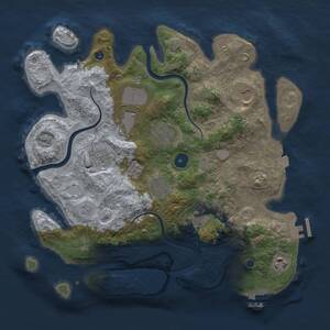Thumbnail Rust Map: Procedural Map, Size: 3500, Seed: 868997648, 14 Monuments