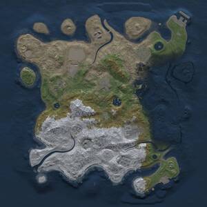 Thumbnail Rust Map: Procedural Map, Size: 3500, Seed: 887466433, 14 Monuments