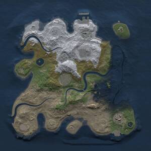 Thumbnail Rust Map: Procedural Map, Size: 3000, Seed: 2094754532, 10 Monuments