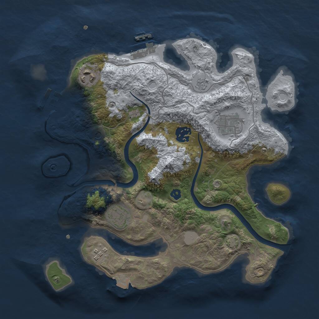 Rust Map: Procedural Map, Size: 3000, Seed: 1467298315, 11 Monuments