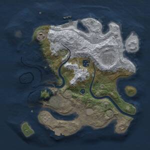 Thumbnail Rust Map: Procedural Map, Size: 3000, Seed: 1467298315, 11 Monuments