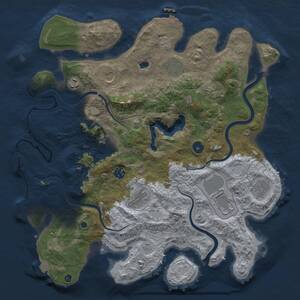 Thumbnail Rust Map: Procedural Map, Size: 4000, Seed: 320608116, 16 Monuments