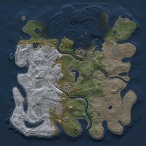 Thumbnail Rust Map: Procedural Map, Size: 4000, Seed: 83942696, 15 Monuments