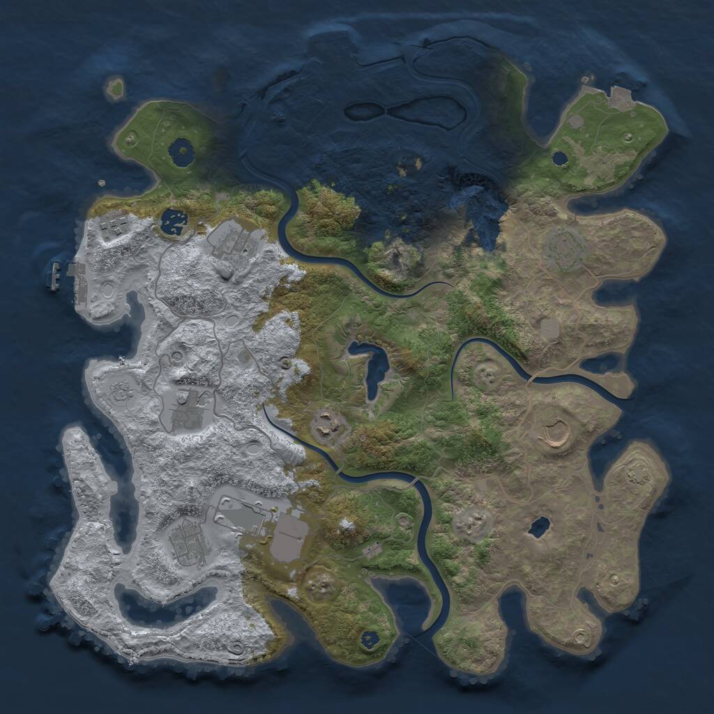 Rust Map: Procedural Map, Size: 4000, Seed: 83942696, 15 Monuments