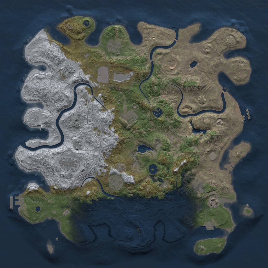 Rust Map: Procedural Map, Size: 4250, Seed: 8955955, 17 Monuments