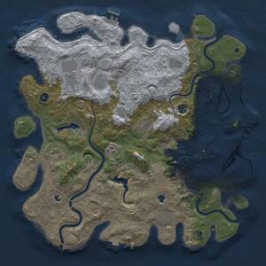 Thumbnail Rust Map: Procedural Map, Size: 4500, Seed: 409498115, 16 Monuments