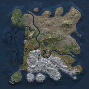 Thumbnail Rust Map: Procedural Map, Size: 3500, Seed: 102651675, 13 Monuments