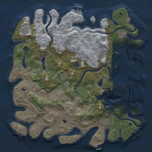 Thumbnail Rust Map: Procedural Map, Size: 4500, Seed: 99626842, 17 Monuments