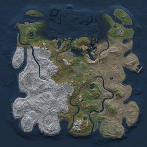 Thumbnail Rust Map: Procedural Map, Size: 4450, Seed: 1918145574, 17 Monuments