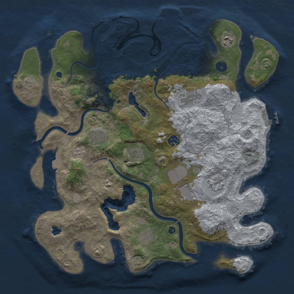 Rust Map: Procedural Map, Size: 4000, Seed: 917582496, 15 Monuments