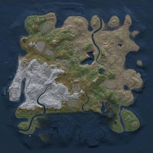 Thumbnail Rust Map: Procedural Map, Size: 4000, Seed: 139334870, 17 Monuments