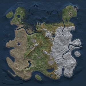 Thumbnail Rust Map: Procedural Map, Size: 4000, Seed: 491751764, 15 Monuments