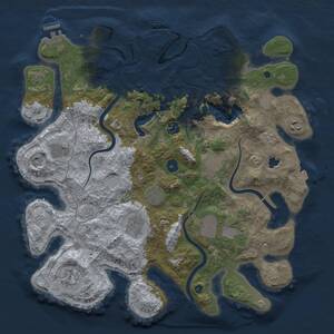 Thumbnail Rust Map: Procedural Map, Size: 4000, Seed: 150120267, 15 Monuments