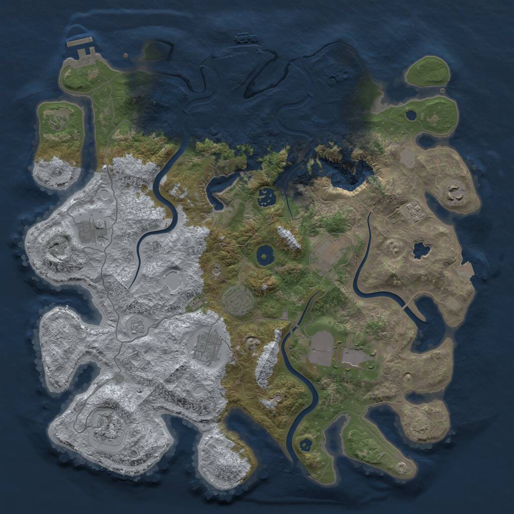 Rust Map: Procedural Map, Size: 4000, Seed: 150120267, 15 Monuments