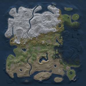 Thumbnail Rust Map: Procedural Map, Size: 4500, Seed: 1279416817, 16 Monuments