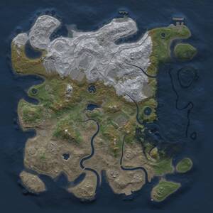 Thumbnail Rust Map: Procedural Map, Size: 4000, Seed: 1905349628, 15 Monuments