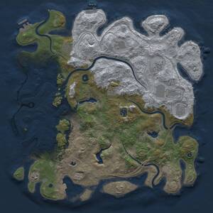Thumbnail Rust Map: Procedural Map, Size: 4500, Seed: 1961538619, 16 Monuments