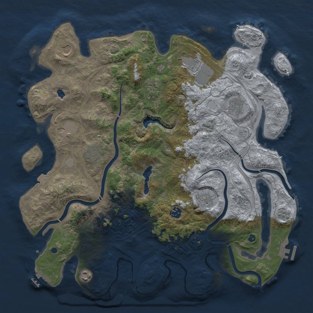 Rust Map: Procedural Map, Size: 4250, Seed: 15745745, 16 Monuments